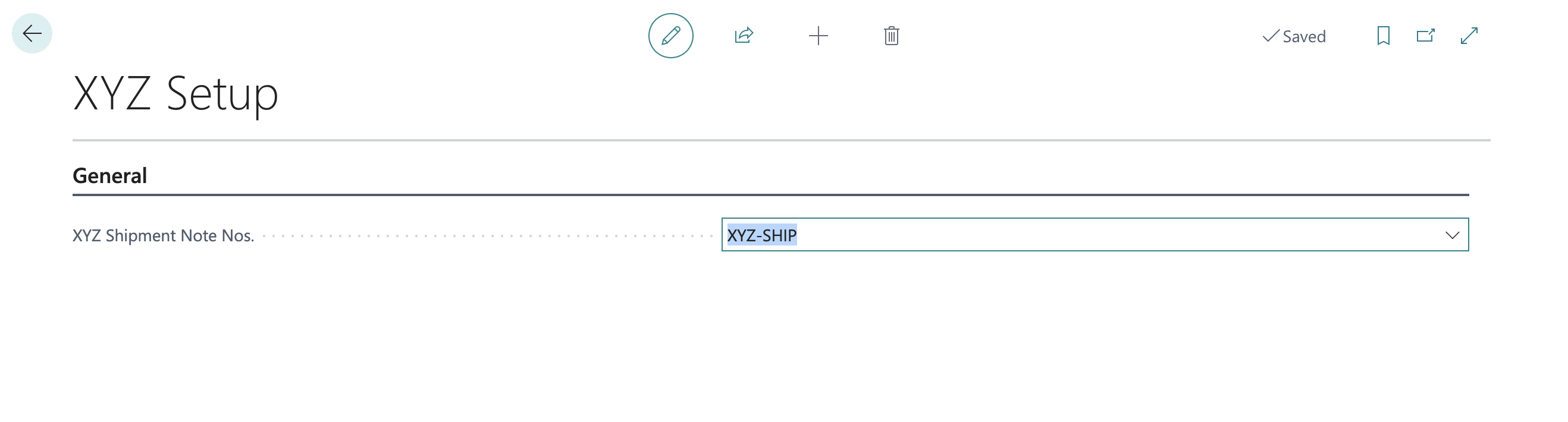 XYZ Setup Card Configuration